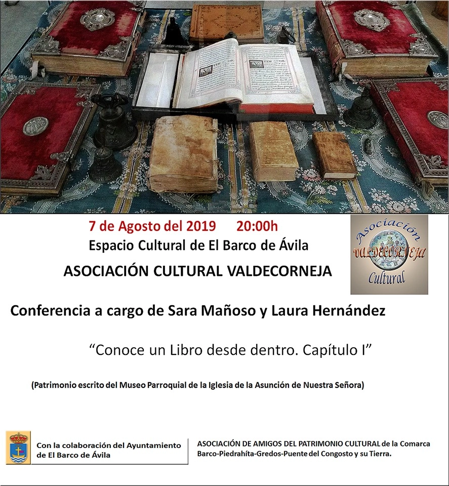 cartel de la conferencia conoce un libro